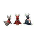 XMAS Dekofigur Rentier 3-er Set, Chrissie, je ca. 8,6x7x12 cm