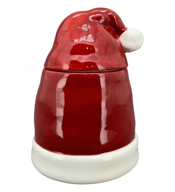 XMAS GebäckdoseMütze rot aus Keramik ca. 14,7x14x19,8 cm