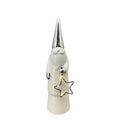 XMAS Wichtel Santa aus Keramik mit LED  ca. 9,1x9,1x35,3 cm inkl. 2 x LR44 Batterien
