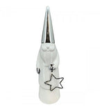 XMAS Wichtel Santa aus Keramik mit LED  ca. 9,1x9,1x35,3 cm inkl. 2 x LR44 Batterien