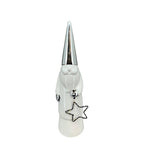 XMAS Wichtel Santa aus Keramik mit LED  ca. 9,1x9,1x35,3 cm inkl. 2 x LR44 Batterien
