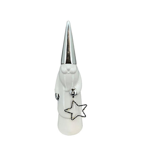 XMAS LED Santa ArgenT, Dolomite, ca. 9,1x9,1x35,3 cm inkl. 2 x LR44 Batterien