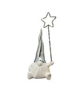 XMAS Wichtel Santa aus Keramik mit LED Stern ca. 9x8x23 cm, inkl. 2 x LR44 Batterien