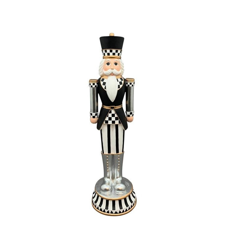 XL Nussknacker XOXO, schwarz/weiß, Polyresin, ca.15,3x15,1x56 cm