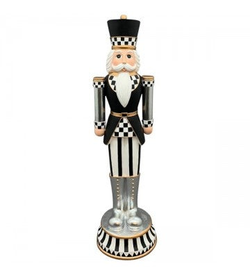 XL Nussknacker XOXO, schwarz/weiß, Polyresin, ca.15,3x15,1x56 cm