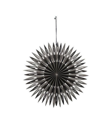 XMAS Sternhänger PaperArt, schwarz, Papier, ca. 30x3,5x30 cm