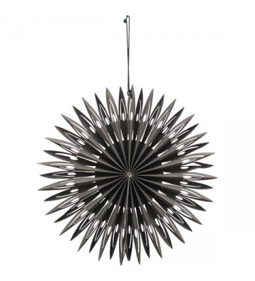 XMAS Sternhänger PaperArt, schwarz, Papier, ca. 30x3,5x30 cm