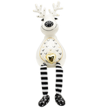 XOXO Rentier Keramik schwarz/weiß ca. 13,7 cm