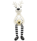 XOXO Rentier Keramik schwarz/weiß ca. 13,7 cm