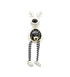 XOXO Rentier Keramik schwarz/weiß ca. 17,5 cm