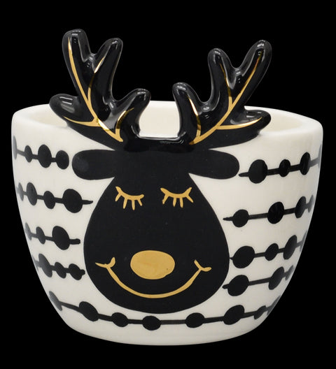 XOXO Schale Keramik schwarz/weiß/gold ca. 8,5 cm