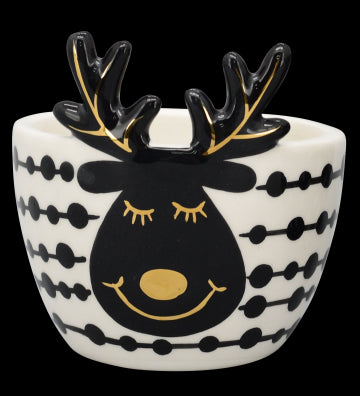 XOXO Schale Keramik schwarz/weiß/gold ca. 8,5 cm