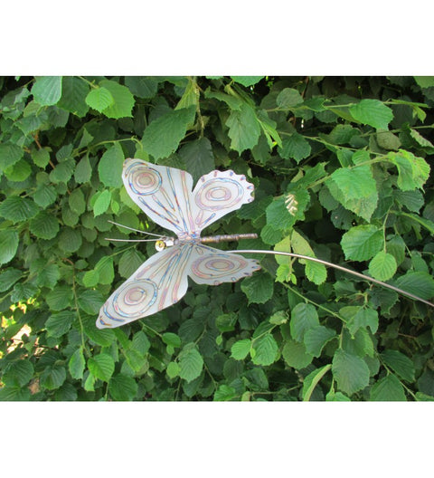 Gartenstecker Schmetterling ca. 200 cm lang am Schwingstab aus Edelstahl