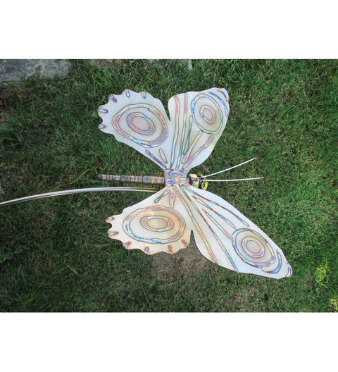 Gartenstecker Schmetterling ca. 200 cm lang am Schwingstab aus Edelstahl