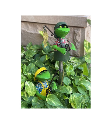 Zaunhocker Angler aus Metall ca. 19x14x25 cm zur Wahl