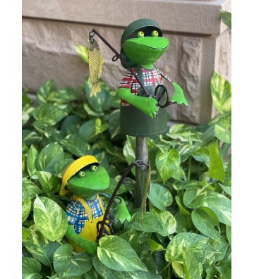 Zaunhocker Angler aus Metall ca. 19x14x25 cm zur Wahl