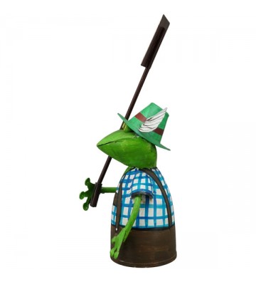 Zaunhocker "Biergartenfrosch" zur Wahl: grün, blau, rot