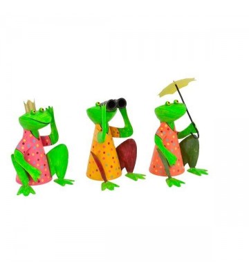 Zaunhocker Frosch aus Metall ca. 20 cm zur Wahl 3 Motive