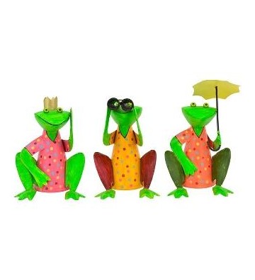 Zaunhocker Frosch aus Metall ca. 20 cm zur Wahl 3 Motive