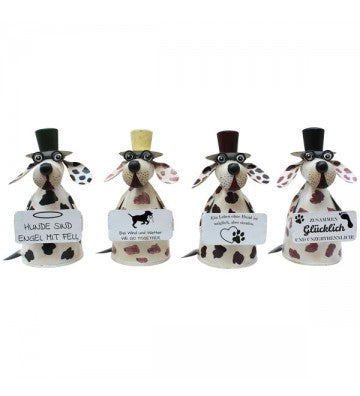 Zaunhocker Hund aus Metall ca. 14x13x19cm zur Wahl