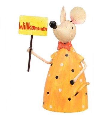 Zaunhocker Maus zur Wahl: Fernglas, Blume, Sonnenschirm, Schild